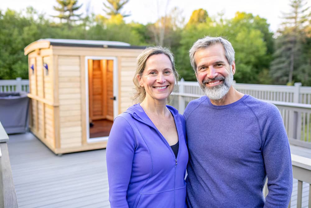 Fresh Slate couple in their backyard deck